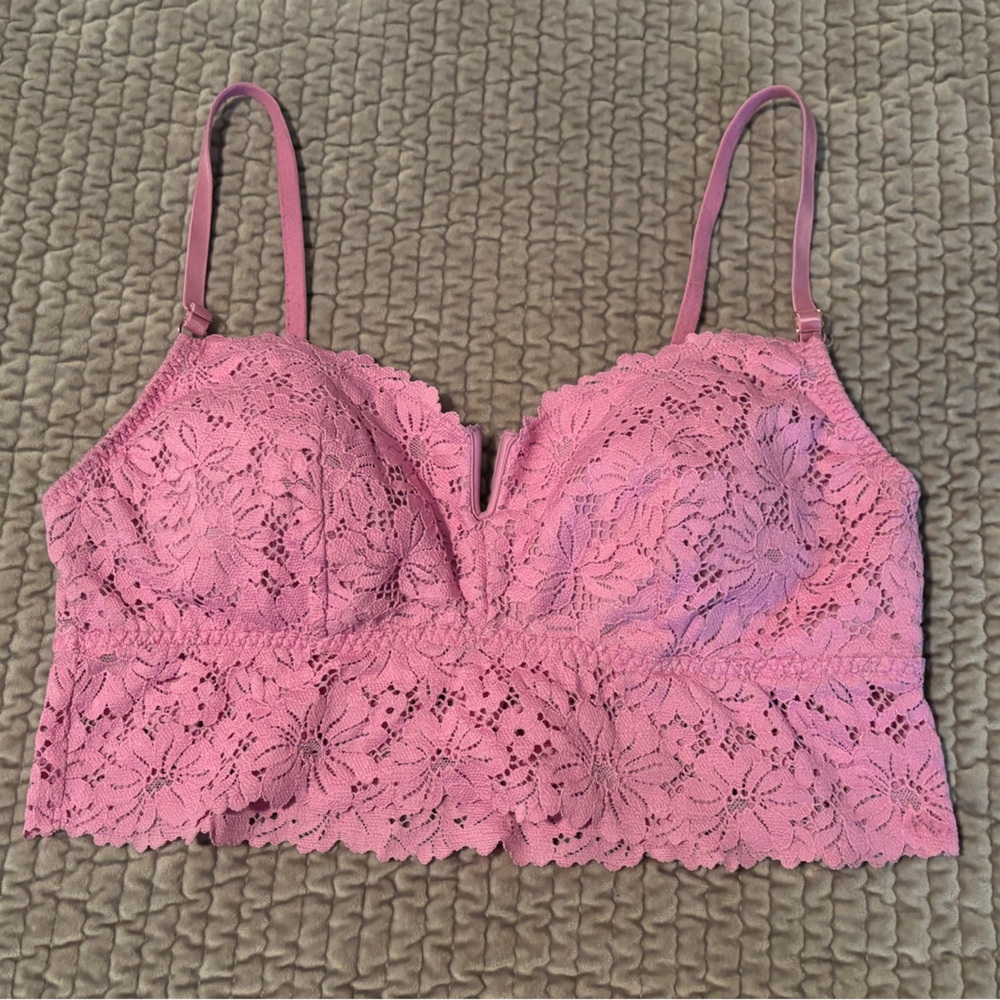 Pink by Victoria's Secret Lace Bralette Size XL